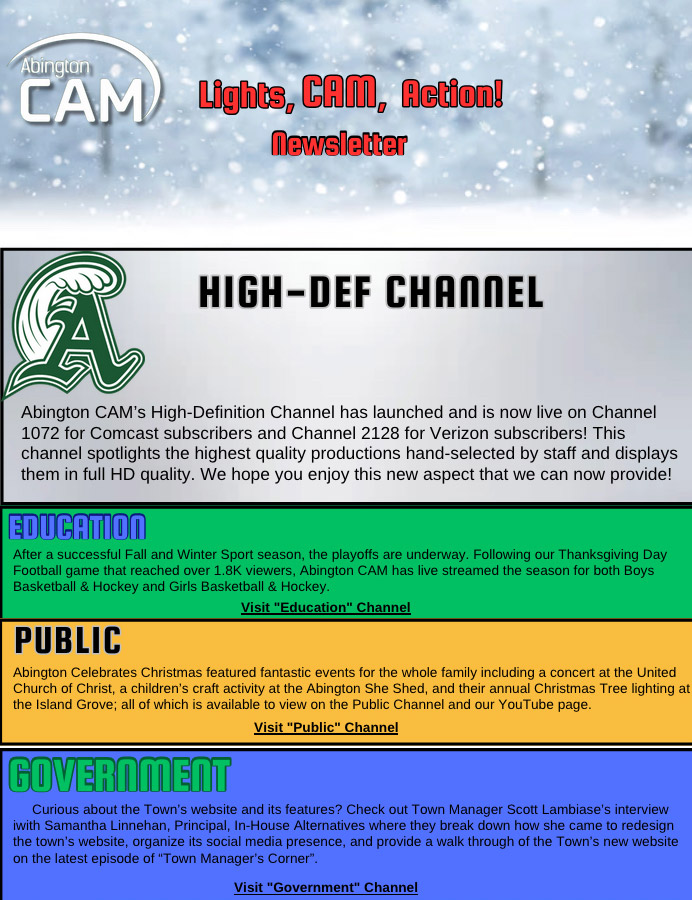 Abington CAM Newsletter